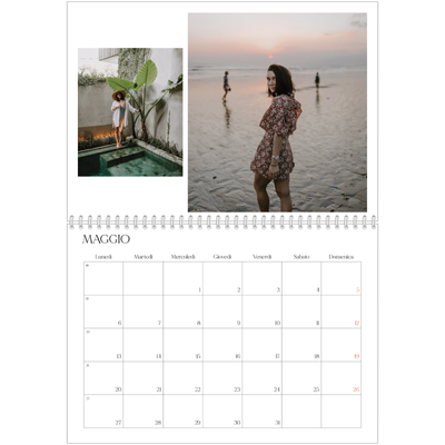 Calendario A4 Doppio — Tramonti e surf [copertina]