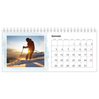 Calendario Fotografico da Tavolo — Sfondi ad acquerello