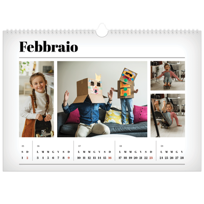 Calendario A3 orizzontale  — Fresco di stampa [Febbraio]