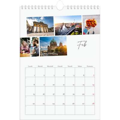 Calendario personalizzato A4 — Soggiorno in città [Febbraio]