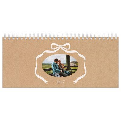 Calendari da tavolo — Kraft e fiocco [copertina]