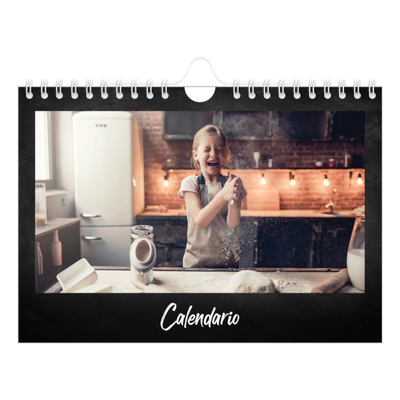 Calendario fotografico A5 — Stile lavagna [copertina]