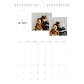 Calendario personalizzato A4 — Fare piani