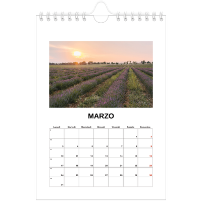 Calendario fotografico A5 — Foto semplice [Marzo]