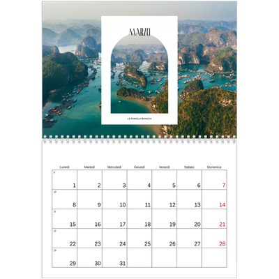 Calendario A4 Doppio — L'arco aperto [Marzo]