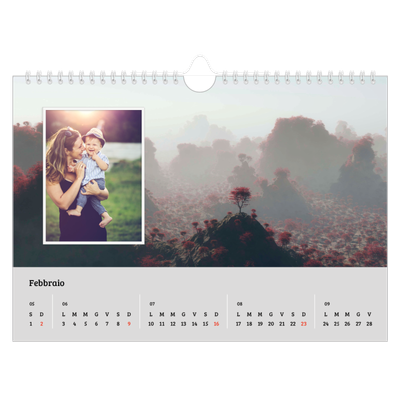 Calendario fotografico A4 — Quattro stagioni [Febbraio]