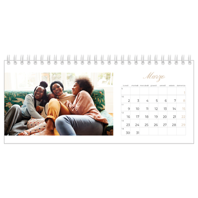 Calendari da tavolo — Scatole con strisce fotografiche [Marzo]