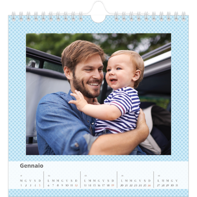 Calendari quadrati — Modelli pastello [Gennaio]
