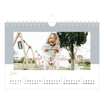 Calendario Fotografico A5 Orizzontale — Cornici terrose