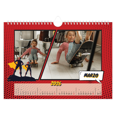 Calendario fotografico A4 — Fumetti [Marzo]