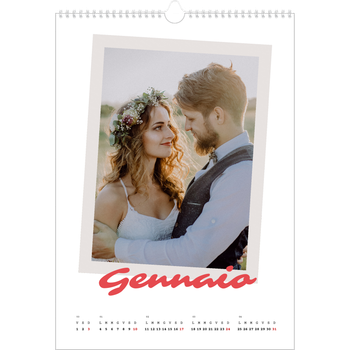 Calendario personalizzato A3 — Firmato in cremisi