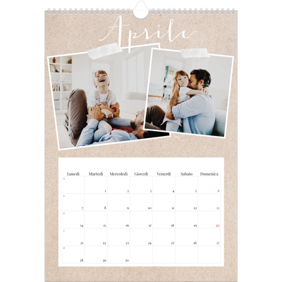 Calendario A3 verticale — Calendario di ritagli [Aprile]