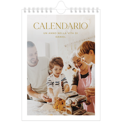 Calendario fotografico A5 — Testo in grande d'oro [copertina]