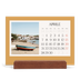 Calendario con supporto in legno orizzontale  — Colori classici [Aprile]