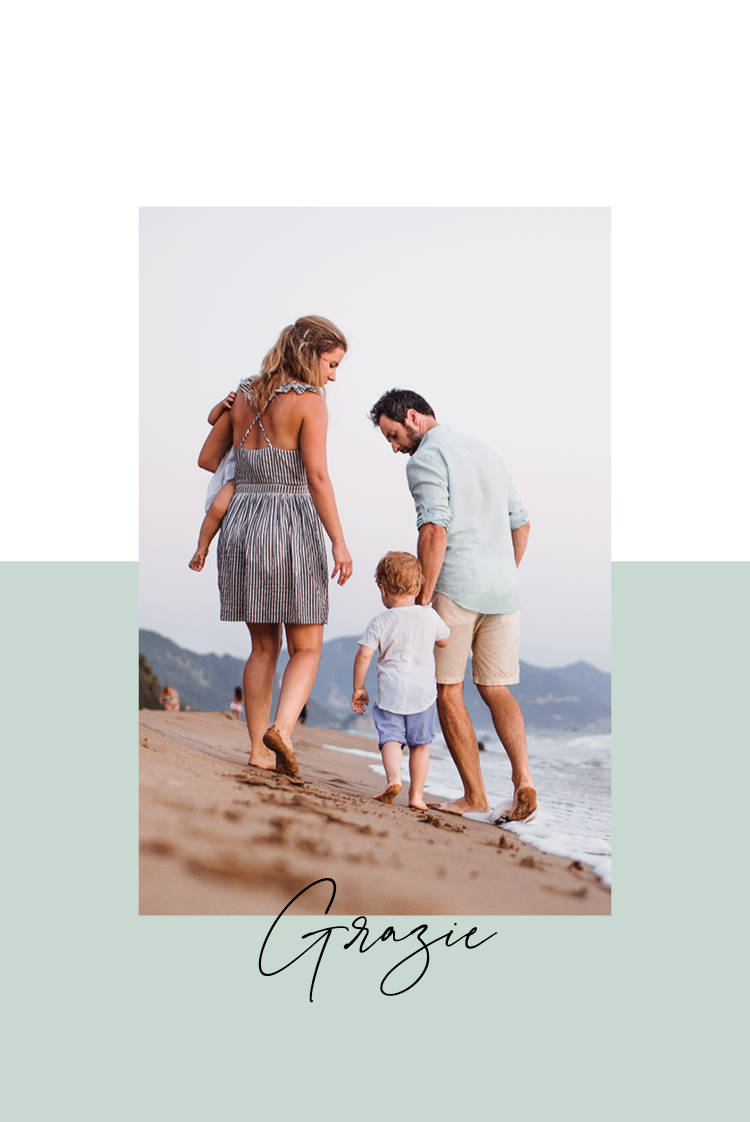 Biglietti di ringraziamento — Grazie in verde