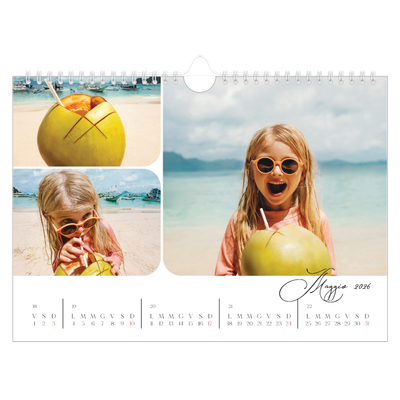 Calendario fotografico A4 — Istantanee e scrittura [copertina]