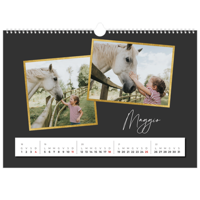 Calendario A3 orizzontale  — Tanti ricordi [copertina]