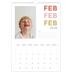 Calendario A3 verticale — Tipo colorato [Febbraio]