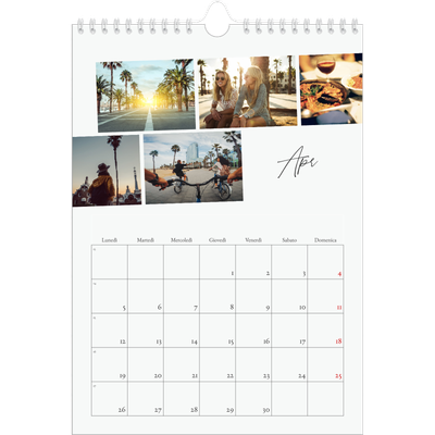 Calendario personalizzato A4 — Soggiorno in città [Aprile]