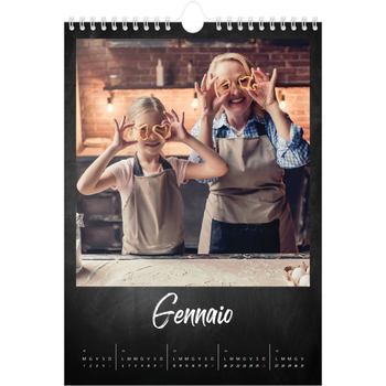 Calendario personalizzato A4 — Stile lavagna