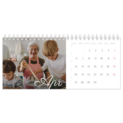 Calendari da tavolo — Mese scritto a mano [Aprile]