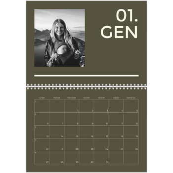 Calendario A4 Doppio — Contemporaneo