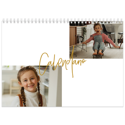Calendario A4 Doppio — Ghirlanda d'oro [copertina]