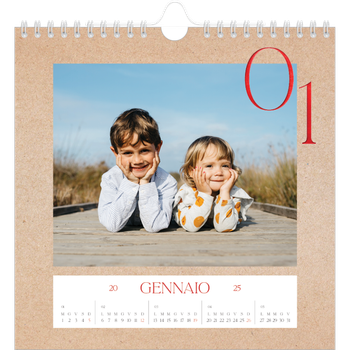 Calendario Fotografico Quadrato — Esplosioni di rosso
