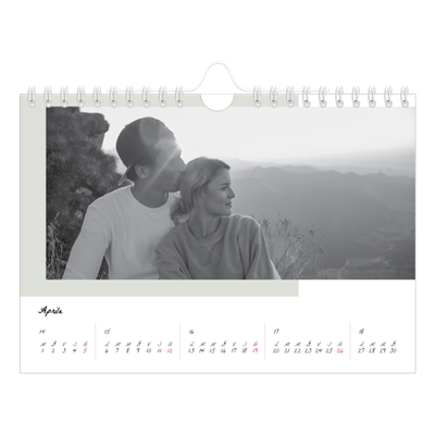 Calendario fotografico A5 — Schermate a colori [Aprile]