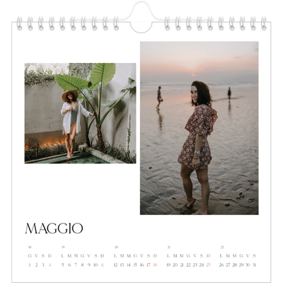 Calendari quadrati — Tramonti e surf [copertina]