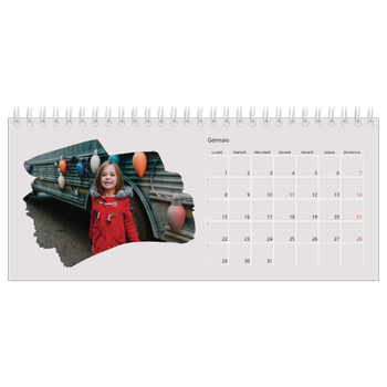Calendario Fotografico da Tavolo — Foto effetto pennello