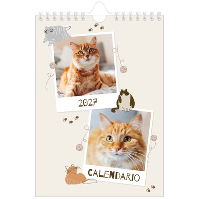 Calendario fotografico A5 — Gattino giocherellone [copertina]