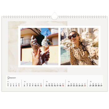 Calendario Fotografico A3 Orizzontale — Toni spenti