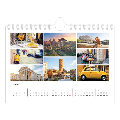 Calendario fotografico A5 — Struttura [Aprile]