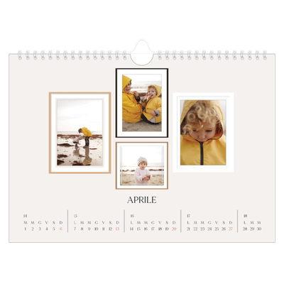 Calendario fotografico A4 — Galleria fotografica a parete [Aprile]