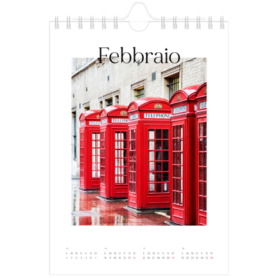 Calendario fotografico A5 — Il mio diario di viaggio [Febbraio]