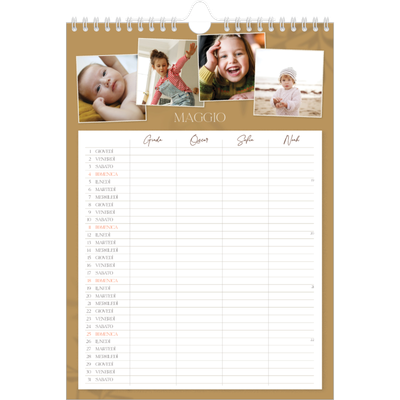 Calendario famiglia A4 verticale — Calendario terra a terra - Famiglia di 4 [copertina]