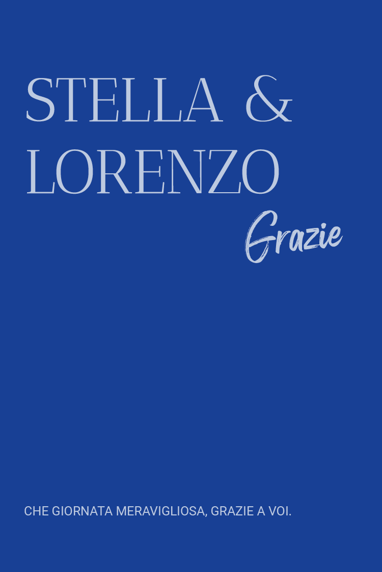 Biglietti di ringraziamento — Classico cobalto