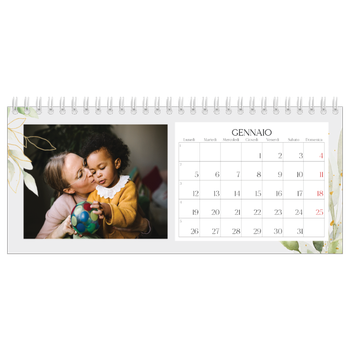 Calendario Fotografico da Tavolo — Spruzzo floreale