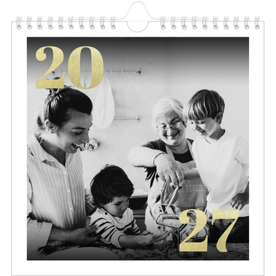 Calendari quadrati — Grandi numeri luccicanti [copertina]