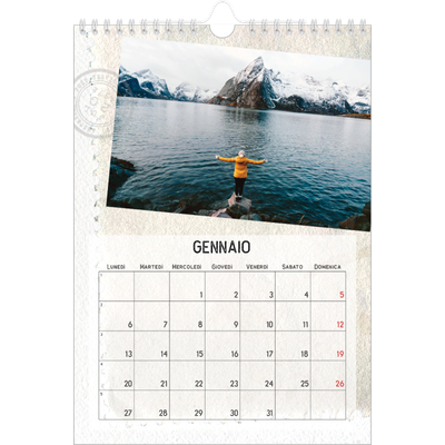 Calendario personalizzato A4 — Parts unknown [Gennaio]
