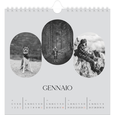 Calendari quadrati — La strada aperta [Gennaio]