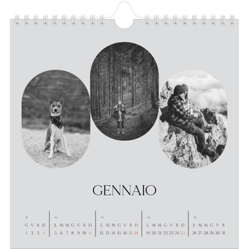 Calendario Fotografico Quadrato — La strada aperta