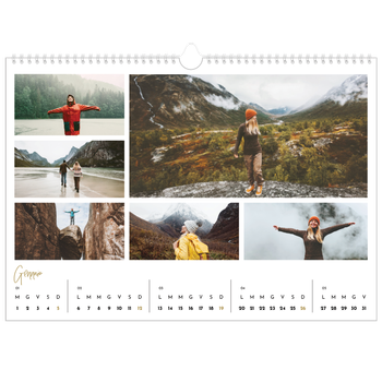 Calendario Fotografico A3 Orizzontale — Testo scarabocchiato
