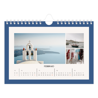Calendario fotografico A5 — Colori classici [Febbraio]