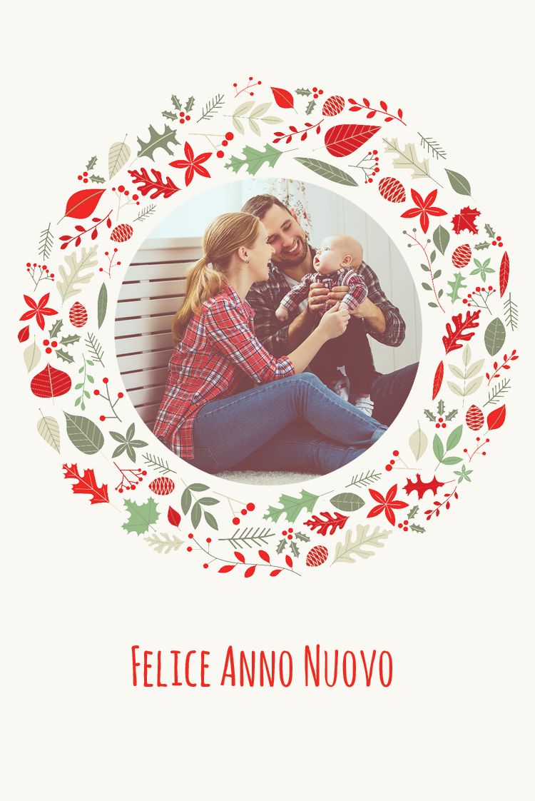 Biglietti — Cornice di ghirlande - bianca