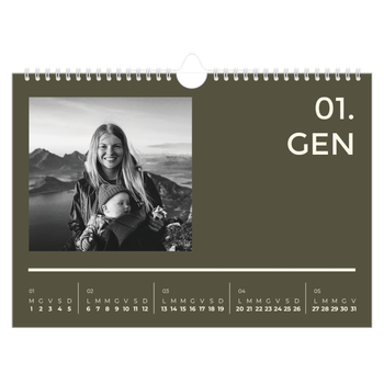 Calendario Fotografico A4 Orizzontale — Contemporaneo