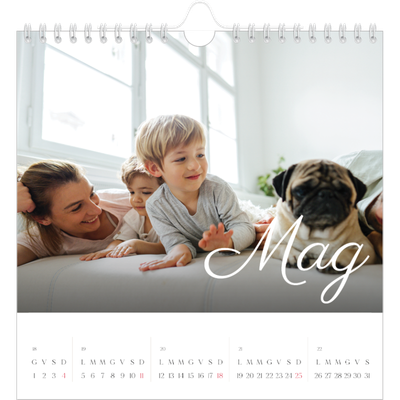 Calendari quadrati — Mese scritto a mano [copertina]