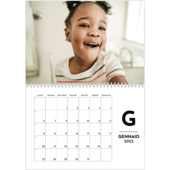 Calendario A4 Doppio — Riflettore lettera