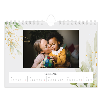 Calendario Fotografico A5 Orizzontale — Spruzzo floreale